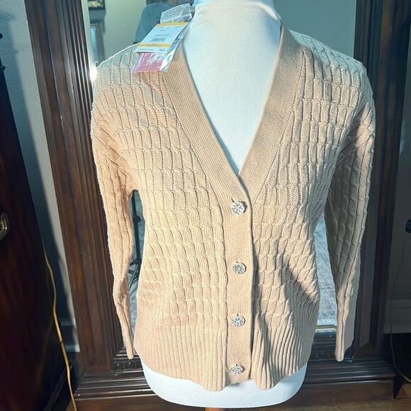 NWT Beautiful ANNE KLein Cardigan SWEATER XS. WT219 - Picture 6 of 9